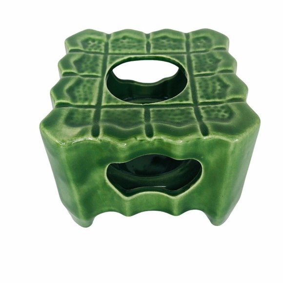 Aloa Other - VTG Aloa Tea Light Candle Holder Green Ceramic
